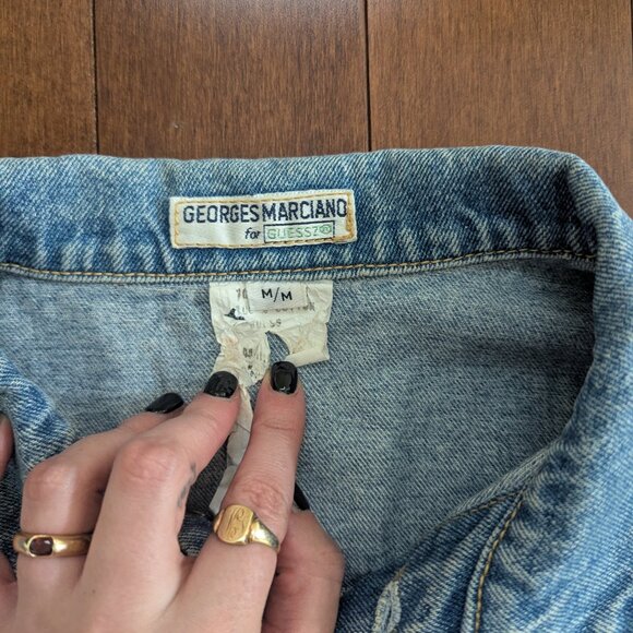 GUESS GEORGES MARCIANO VINTAGE 1980s DENIM JACKET - Picture 3 of 4